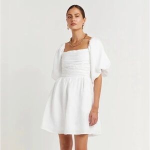 DISSH White Puff Sleeve Dress